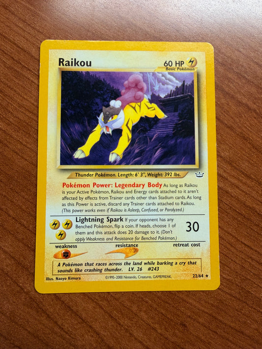 Raikou Neo Revelation Non-Holo LP - Red Clay Cache TCG