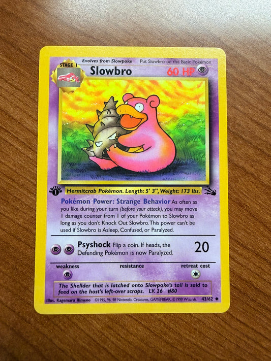 Slowbro Fossil 1st Edition LP - Red Clay Cache TCG