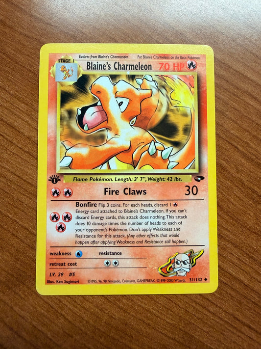 Blaine's Charmeleon Gym Challenge 1st Edition LP - Red Clay Cache TCG