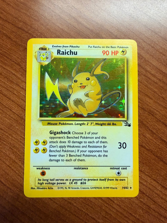 Raichu 14/62 Fossil Holo LP - Red Clay Cache TCG